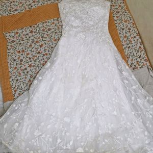 Excellent White Gown For Sale