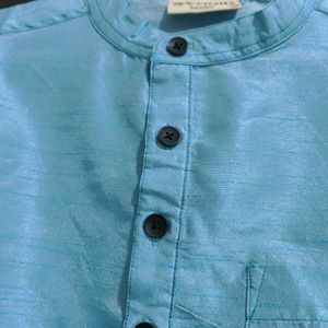 A Light Blue/Cyan Beautiful Festive Kurta