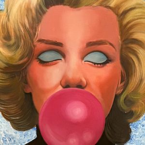 Marilyn  Monroe   painting  canvas