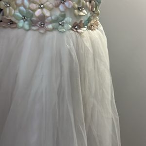 Beautiful Princess Dress White Color Designer