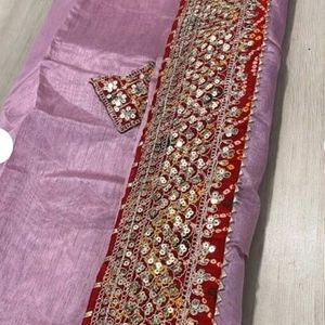 New Cotton Silk Zari Work Saree