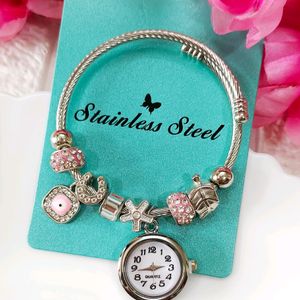 Charms With Watch Kada Bracelet