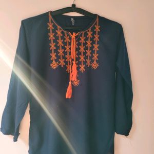 Blue Printed Kurti