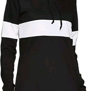 Black And White Hoodie Dress Size S