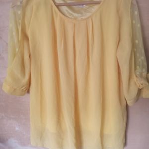 Bloson Yellow Top For Women