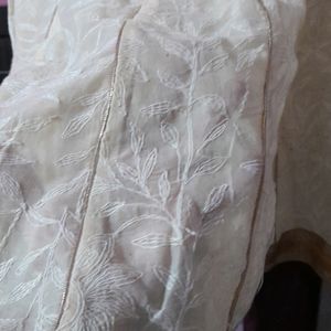 Cream Coloured Cotton Anarkali Kurta