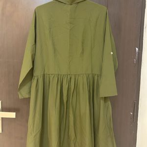 Dark Green Shirt Dress