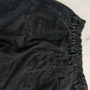 Charcoal Colour Mom Jeans