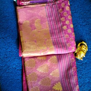 Printed Zari Work Saree