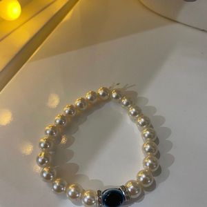 Evil Eye Pearl Bracelet