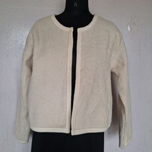 Crop Crew Neck Coat