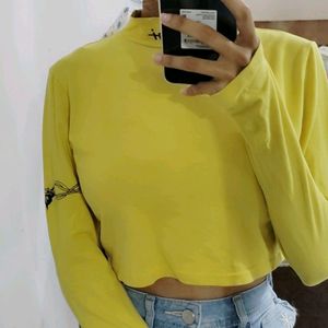 Yellow Crop Top