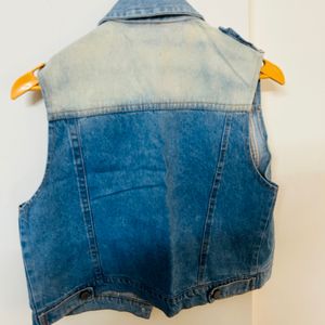 Cool Denim Sleeveless Jacket