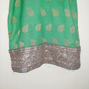 Light Green Colour Suit Salwar With Dupatta