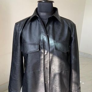 ZARA FAUX LEATHER OVERSHIRT(Quality 💯)