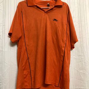 Orange Short Sleeve Polo T Shirt