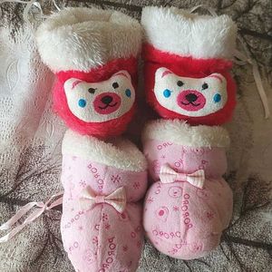 Baby Kids Woolen Warm Shoe Sock Pair Of 2