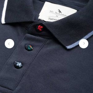 Mr Bowerbird Navy Blue Polo Tshirt (M)New With Tag