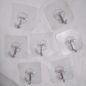 8 Sticky Wall Hooks