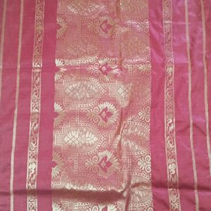 Banarasi Silk Saree Red & White