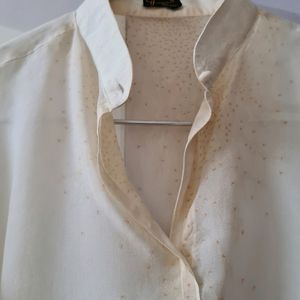 Mario Pucci Cecconi off white silk shirt