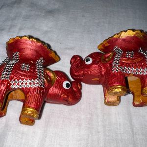 Elephant Diya Hand Painted