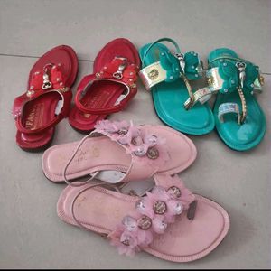 4 Baby Sandles 2 New Frocks 1 Lehanga