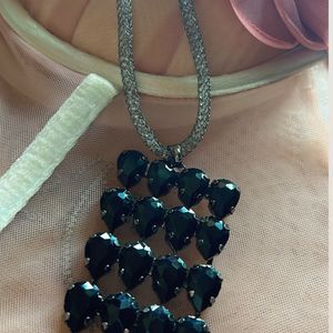 Statement Black Stone Necklace