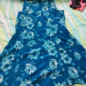 Flared Blue Dress