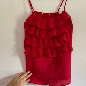 RUFFLED SLIP TOP