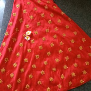 Yellow  And Red Lehenga