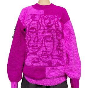 Crochet The Faces Sweater