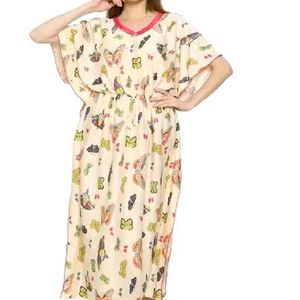 Printed butterfly  Nightwear Fancy Satin silky sty