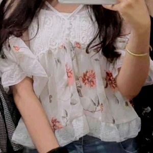 Women Cute Net Top