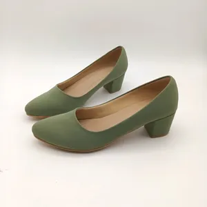 Sage Green Block Heels