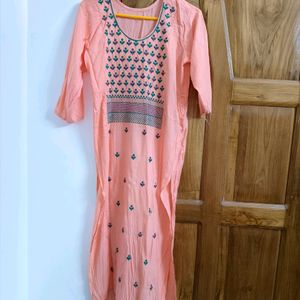 Peach Kurti