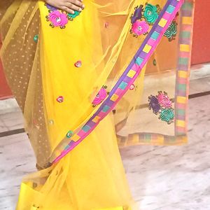 Yellow Saree With Blouse