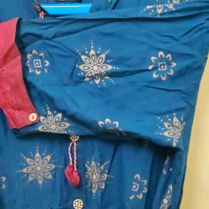 Navy Blue Festive Kurti For Special Occasions