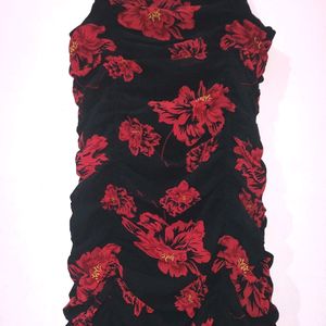 Floral Mini Bodycon Dress For Girls