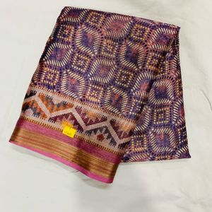 Printed Jute Cotton Jari