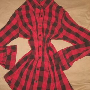 Read And Black Check Shirt