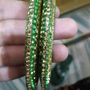 Green bangles or kade