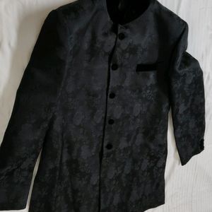 Designer Studio Wedding Black Embroidered Sherwani