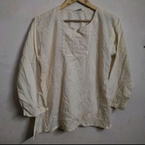 Embroidered Cotton Top