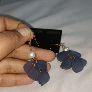 Blue Pearl Earrings