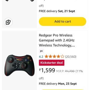 Redgear Pro Wireless Gamepad with 2.4GHz Wireles