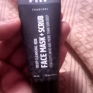 Charcoal, deep cleaning 2in1,face mask +scrub