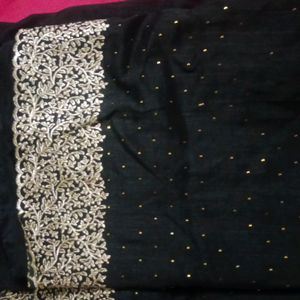 Embroidery Saree With Stiched Blouse