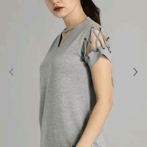 Roadster Women Grey Tshirt