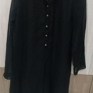 Sangria black sheer kurta size M